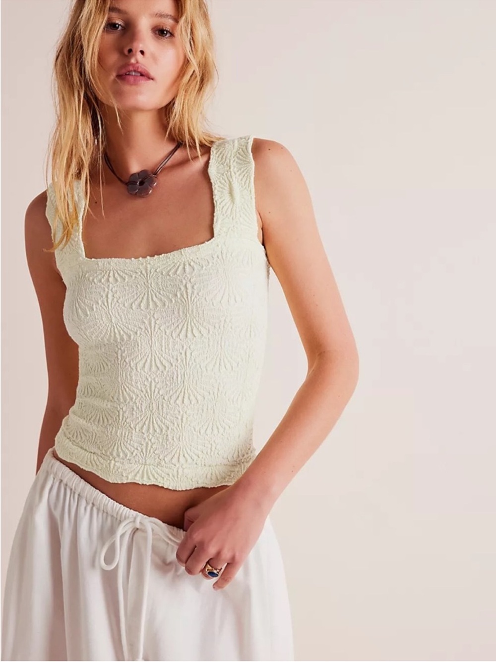 FREE PEOPLE Love Letter Tank in Ivory M/L